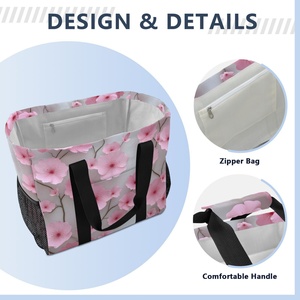<b>Large</b> Capacity Custom Hawaiian Accessories Grocery Recyclable Shopping Bag with Durable Handle for Daily Use Advertise Promotion - Product Image 3