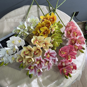 กล้วยไม้ซิมบิเดียมประดิษฐ์ Jinxi ขนาด 68 ซม. พิมพ์ 3 มิติจากพลาสติก สำหรับตกแต่งบ้านและงานแต่งงาน - Product Image 2
