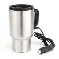 Gobelet chauffant pour voiture 12V, interface allume-cigare, chargeur de voiture, gobelet isotherme en acier inoxydable, mug à café pour accessoires de voiture