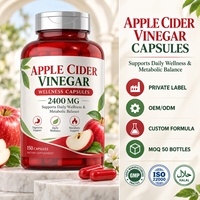 Capsules de Vinaigre de Cidre de Pomme ACV en Poudre 2400mg, Véganes, ODM/OEM, Étiquette Personnalisée, Faible MOQ, Compléments Alimentaires, Soutien Métabolique