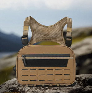 حقيبة صدر تكتيكية للجري للجنسين مع سحاب للسفر والمشي لمسافات طويلة وركوب الدراجات والتمارين الرياضية - Product Image 4