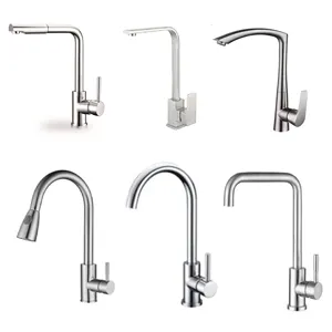 Wholesale Stainless Steel 360 Swivel Pull Down Spray Gooseneck Sink Mixer Faucet Taps Kitchen Faucet