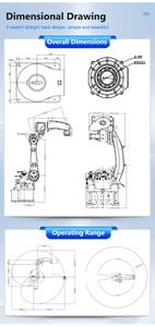Robot de soudage automatique 6DOF, robot de soudage industriel avec source d'alimentation pour le soudage - Product Image 6