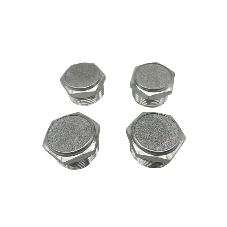 Silenziatore V-06 1/8 1/4 3/8 1/2 3/4 1 NPT tipo accessori pneumatici per aria silenziatore di scarico in materiale in acciaio inossidabile