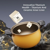 Casserole à micro-pression en titane antiadhésive de 7 L, adaptée à tous les types de cuisinières, personnalisable, multifonctionnelle, pour sauces et soupes
