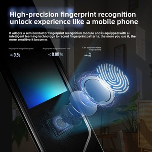 Cerradura de Videoportero Topstrong Totalmente Automática de Aleación de Aluminio Fresada con Precisión, con Pantallas Dobles y Reconocimiento Facial para Puertas de Madera - Product Image 4