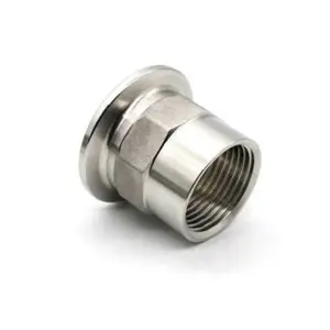 Stainless Steel 304/316 Sanitary External Thread Tri-clamp Ferrule With Hexagon Pipe Fittings