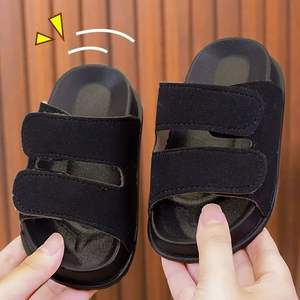 Mules tendance à plateforme pour enfants, hommes et femmes, avec fermeture <span class=keywords><strong>Velcro</strong></span>, bout ouvert, style Bocken, semelle extérieure en PVC - Product Image 3