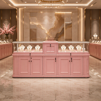 Vitrine à bijoux personnalisée de luxe en verre, mobilier de magasin avec éclairage LED, comptoir à bijoux pour l'affichage de pierres précieuses et de montres