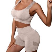 Ensemble de soutien-gorge de sport et leggings taille haute pour soulever les fesses, vêtements de sport extensibles, entraînements, style de gym, ensembles de 2 pièces, tenue de fitness pour femmes