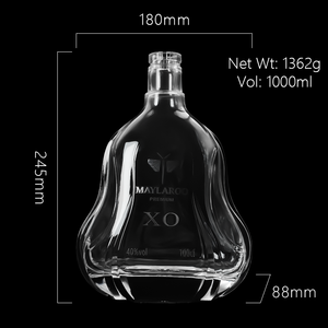Botellas de Vino de Vidrio de 1000 ml, 100 cl, Botella de Vidrio Premium para Envasado de Brandy, Whisky, <span class=keywords><strong>Tequila</strong></span> - Product Image 5