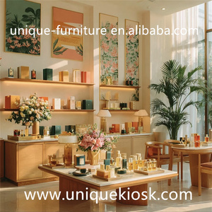 Exhibidor de Perfumes Romántico, Mueble de Pared con Iluminación LED Personalizada para Venta de Fragancias de Lujo, Accesorio Moderno para Comercios - Product Image 4