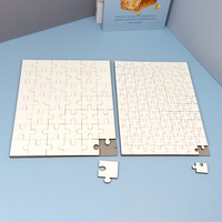 Vente en gros de puzzles en papier personnalisés DIY, blancs, en forme de cœur rond, rectangulaires, pour sublimation, cadre photo, puzzle