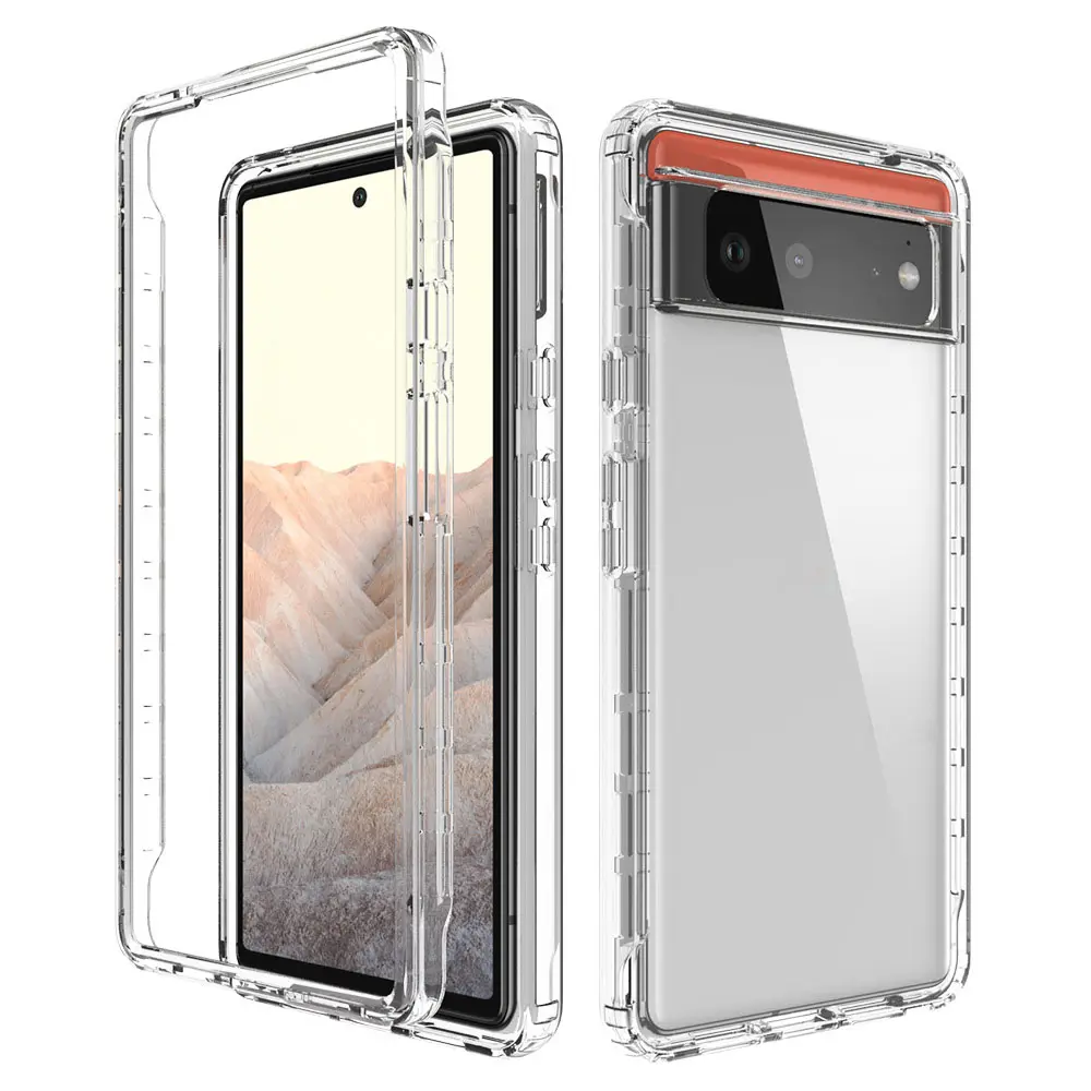German Bayer Mil-Grade Protection Touch Hard PC Back TPU Edge Crystal Clear Shockproof Cover for Google Pixel 7 Case