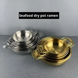 Marmite à <span class=keywords><strong>soupe</strong></span> en acier inoxydable de conception coréenne Yolecen avec fond épaissi, compatible gaz et induction, passe au lave-vaisselle - Product Image 4