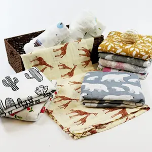Оптовые продажи детское одеяло, 1 шт.-Детские муслиновые одеяла, супер мягкое одеяло из органического хлопка для новорожденных