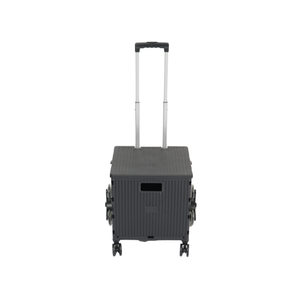 Chariot de supermarché pliable 35KG Conception d'escalier avec deux roues avant et six roues arrière pour le shopping à la maison - Product Image 2