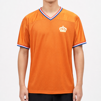 Maillots de football rétro unisexes personnalisés, design patchwork en maille courte, respirants, coupe ample, pour les matchs d'été