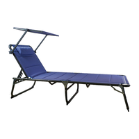 Lit pliant modulaire d'extérieur de haute qualité, inclinable, pour la plage et le camping, 5 positions, en tube d'aluminium