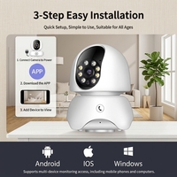 Caméra Intérieure WiFi 5G Tuya Smart 2MP avec Communication Bidirectionnelle en un Clic, Suivi Automatique IA, Moniteur Bébé et Animaux
