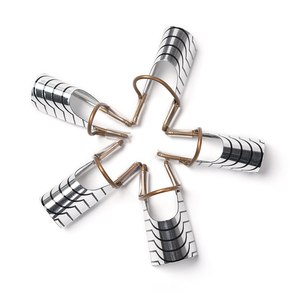 5Pcs/Box Reusable Metal Nail Art Extension Forms Finger Rests Adjustable Aluminum Nail Guide Forms for Acrylic UV Gel Building - Product Image 2