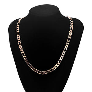 مجوهرات رجالية مخصصة مكتنزة بنمط الهيب هوب البانك من النحاس الخالص كوبان لينك فيجارو سلسلة حفلات عرض قلادة - Product Image 1