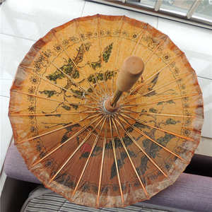 Sombrilla de Papel Encerado Clásica Hecha a Mano TX116, Estilo Tailandés, Impermeable, con Diseño de Grulla, Dragón y Fénix, para Decoración de Bares, para Adultos - Product Image 5