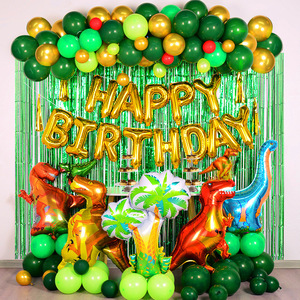 Kit de ballons dinosaures pour arche de <span class=keywords><strong>guirlande</strong></span>, décoration de fête d'<span class=keywords><strong>anniversaire</strong></span> pour enfants sur le thème des dinosaures, arrangement de décorations en aluminium - Product Image 1