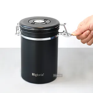 Highwin Factory Customized 750g Seal Vacuum Sealed Canister Steel Tea Air Tight Canister Stainless Steel