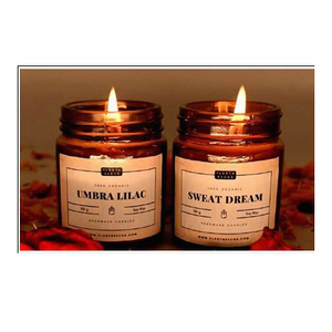 Luxury Amber Glass Jar Soy Wax Scented <b>Candle</b> Premium Home Fragrance <b>Candle</b> for Decor Spa <b>Gift</b> and Wholesale - Product Image 2