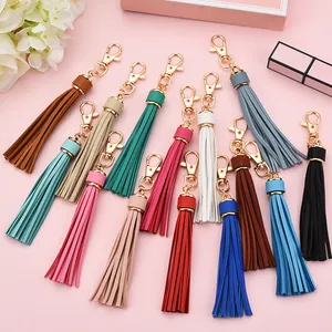 Stocks Black Leather Tassel, Keychainn Garment Accessories Pu Red Tassel Fringe Custom Leather Tassels For Handbag/