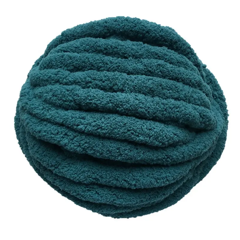 Factory Wholesale Thick Polyester Chenille Chunky Yarn for Arm Knitting Chenille Blanket