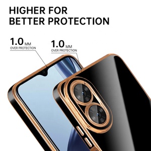Sang Trọng Tempered Glass Mạ Trường Hợp Đối Với Samsung S21 Siêu S22 Cộng Với Mềm Khung Máy Ảnh Ống Kính Bảo Vệ Điện Thoại Bìa Cho <span class=keywords><strong>Galaxy</strong></span> S21 - Product Image 3