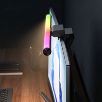 Lampe d'écran d'ordinateur à intensité variable USB 5V avec contrôle tactile par application, barre lumineuse LED RGBIC en aluminium pour bureau, lecture et maison