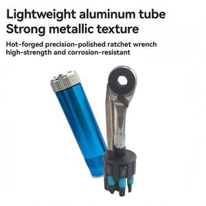 Clé <span class=keywords><strong>à</strong></span> cliquet 1/4 ", ensemble d'outils portables, outils de <span class=keywords><strong>réparation</strong></span> de pneus sans chambre <span class=keywords><strong>à</strong></span> air avec fourchette <span class=keywords><strong>à</strong></span> aiguille, 5 bandes en caoutchouc, kits de <span class=keywords><strong>réparation</strong></span> de vélo multifonctions - Product Image 3