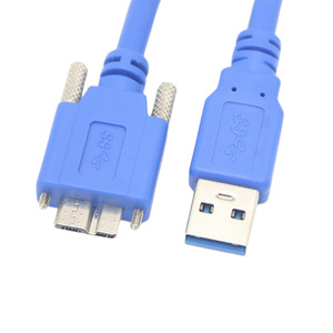 สายดาต้า USB 3.0 เป็น Micro B สีน้ำเงิน ความเร็วสูง สำหรับใช้งานในอุตสาหกรรม - Product Image 1
