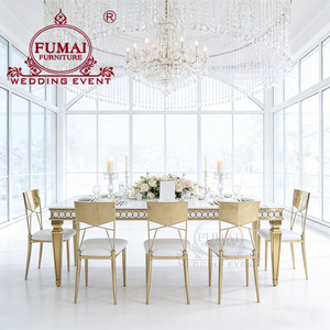 Minimalist Design <b>Rectangular</b> <b>Mirror</b> Glass Top centre tables for living room Banquet Event Party Table - Product Image 2