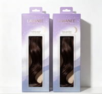 Boîtes d'emballage personnalisées de haute qualité pour extensions de cheveux à clipser, avec fenêtre et trou d'aération pour boîtes en carton