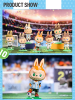 100% Original et Authentique pour Monster Popmart Labubu Série Football Argentine Boîte Mystère Équipe de Football PVC Monster Popmart Labubu