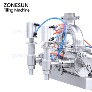 ZONESUN ZS-GTFS2 Semi Automatique Chutney <span class=keywords><strong>Vinaigrette</strong></span> <span class=keywords><strong>Vinaigrette</strong></span> Sauce Bouteille Haute Viscosité Pâte Machine De Remplissage Avec Mélangeur Et Réchauffeur - Product Image 3