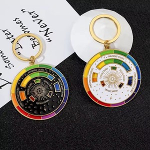 Color <strong>Wheel</strong> Rotatable Keychain Creative Turntable Color <strong>Wheel</strong> Charm Aesthetic Arts Gifts <strong>Key</strong> Holder for Artists <strong>Fashion</strong> Jewelry - Product Image 2