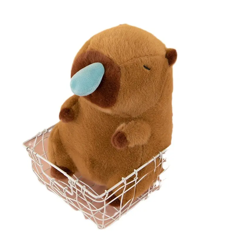Yeni sıcak satış snotty capybara bebek su gine domuz yastık dolması hayvan peluş oyuncak bebek yastık fabrika doğrudan satış