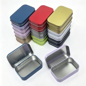 Metal Packaging Hinged Tin <b>Boxes</b> with Lid Custom 50ml 100ml <b>Small</b> Metallic Box Can for <b>Gift</b> with Hinged - Product Image 1