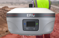 Système GNSS RTK E-FIX (Base et Mobile) EBase & Récepteur de Topographie Haute Précision F8 1608 Canaux IMU Inclinaison GPS 5W UHF Portée 15km