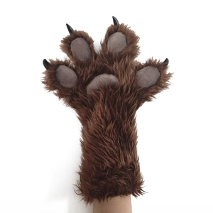 Guantes de Peluche con Forma de Pata de Gato, Oso o Lobo para Cosplay, Accesorios de Disfraces de Anime - Product Image 1