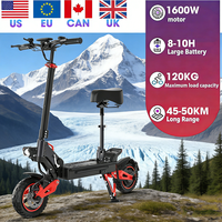 Stock entrepôt UE Trottinette électrique à deux roues en alliage d'aluminium 11 pouces 1600W 18Ah J-15Max avec contrôle par application, étanche et pliable