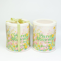 Boîte à gâteau portable en gros, boîte cadeau en carton avec ruban, impression de logo personnalisé, usine OEM, boîte pliante en papier de qualité alimentaire