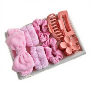 Set de 16 Piezas de Accesorios de Belleza para Spa: Pulseras para Lavado Facial y Diademas con Lazo de Franela - Product Image 4