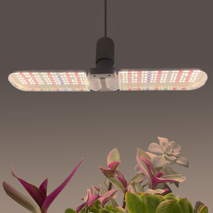 E27 Bitki Yetiştirme Ampulü Katlanabilir LED İç Mekan Yetiştirme Sıcak Beyaz Kırmızı Mavi UV IR Güneş Işığı ABS Kanat 2 Kanatlı Çiçeklenme - Product Image 2
