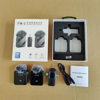 Mikrofon Lavalier Nirkabel F16 Dengan Klip, Mini Mic Portabel untuk Rekaman Audio Video iPhone Android Ponsel, Dapat Diisi Ulang